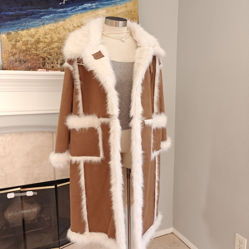 White Faux Fur Coat
